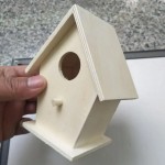 Small Birdhouse Supplier - JUNJI Small Wooden Bird House Home Decor Natural Wood