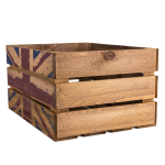 木嵌套箱厂家-JUNJI英国国旗印刷大号个性化木箱