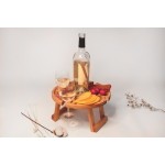 野餐桌厂家-JUNJI便携折叠户外桌带支架木架