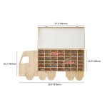 玩具车展示架厂家-木玩具车架容纳42辆压铸车整理柜