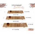 Bathroom Accessories Manufacturer - JUNJI Handmade Wholesale Wood Bathtub Tray Rustic Board