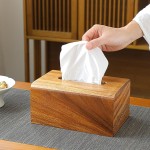 Paper Towel Box Cover Supplier - Premium Walnut Box Cover with Slip-out Bottom Modern Trim