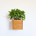 Square Plant Pot Manufacturer - JUNJI Wooden Flower Pots Square Succulents Wall Mounted