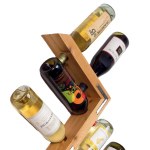 Wine Storage Holder Factory - JUNJI Personalized Wooden Wine Rack Caddy Stemware Holder