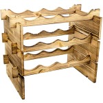 Wine Bottle Holder Factory - JUNJI Rustic Wooden Wine Bottle Decanter Holder Home Decor