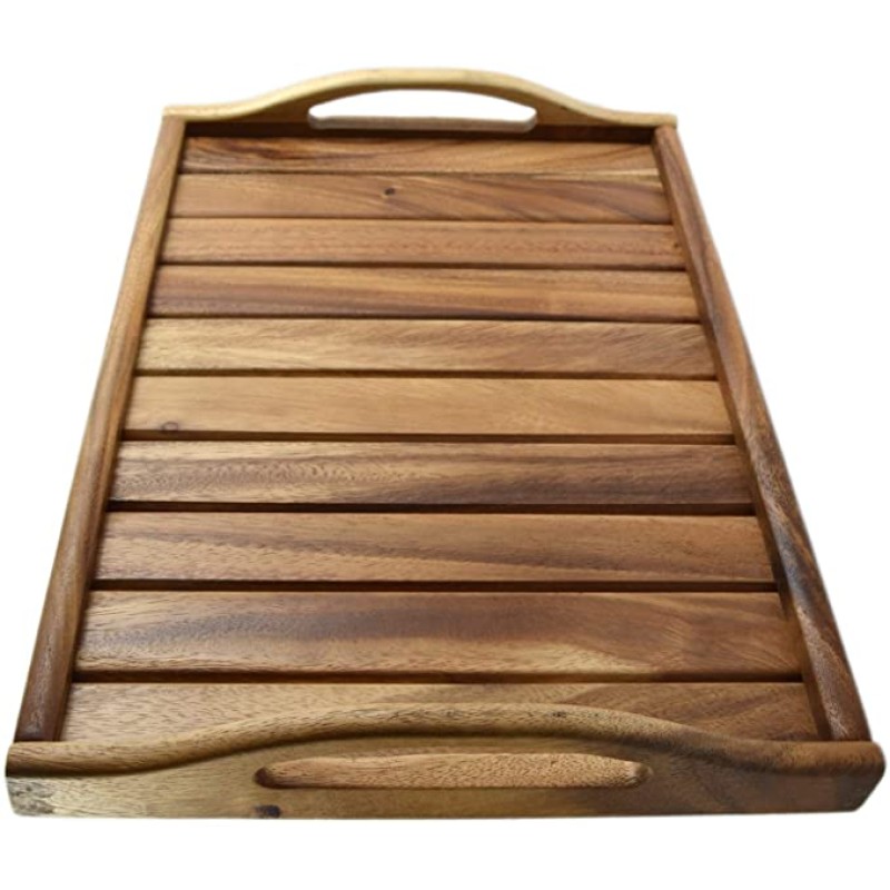 Decorative Tray Supplier - Rustic Wood Tray Coffee Table Bathroom Tray Home Decor