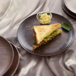 圆木碟厂家-黑胡桃木盘天然木服务托盘餐具