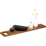 Bath Caddy Shelf Supplier - JUNJI Rustic Board Shelf Tray Wine Glass Holder with Handle