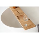 Bathroom Accessories Manufacturer - JUNJI Handmade Wholesale Wood Bathtub Tray Rustic Board
