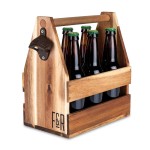 Beer Carrier Supplier - Farmhouse Home Decor Wood Beer 6 Pack Carrier Caddy Holder