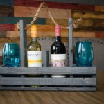 Wine Bottle Holder Manufacturer - JUNJI Wooden Wine Bottle Holder Tote Wedding Gift Crate