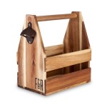 Beer Carrier Supplier - Farmhouse Home Decor Wood Beer 6 Pack Carrier Caddy Holder