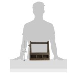 啤酒架厂家-JUNJI 6槽Rustic烧木架带开瓶器