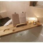 Bathtub Caddy Manufacturer - JUNJI Wood Bathtub Tray with Dowels Soap Holder Phone Stand