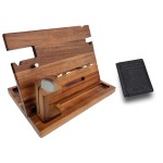 Phone Stand Factory - JUNJI Customized Wooden Phone Stand Docking Station Business Gift