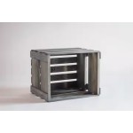 装饰板条箱厂家-JUNJI新款设计古董灰色乙烯基唱片架