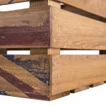 木嵌套箱厂家-JUNJI英国国旗印刷大号个性化木箱