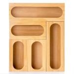 Bamboo Bag Organizer Supplier - JUNJI Ziplock Bag Storage Organizer for Kitchen Drawer