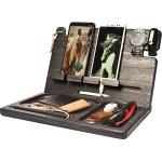 手机iPad架厂家-木手机iPad架手表架充电 docking站