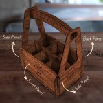 Beer Caddy Supplier - Wooden Beer Caddy Farm House Wine Bottle Caddy with Handle
