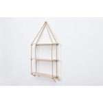 壁挂架厂家-手工3层浮动摇摆架黄麻绳