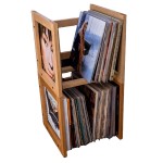 LP存储箱厂家-JUNJI实心硬木乙烯基LP存储盒家居装饰