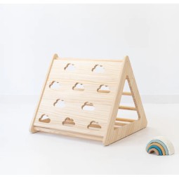 婴儿攀爬架厂家-JUNJI可折叠三角婴儿攀爬架木婴儿健身架圣诞礼品