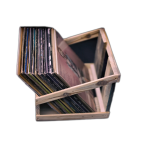 Record Storage Box Manufacturer - Handmade Rustic Box for 50 12 Inch Vinyl Records