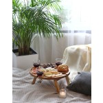 木酒架厂家-JUNJI户外酒桌架便携瓶食架