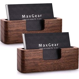 名片架厂家-JUNJI抛光松木桌面名片架手工展示