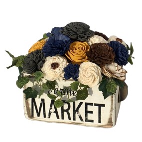 复古种植箱厂家-JUNJI手工农舍风格木花存储草药