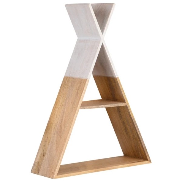 三角架厂家-JUNJI家居装饰北欧木三角架壁挂