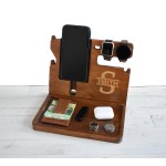 Charging Station Manufacturer - JUNJI Fathers Day Gift Wooden Docking Station for Dad