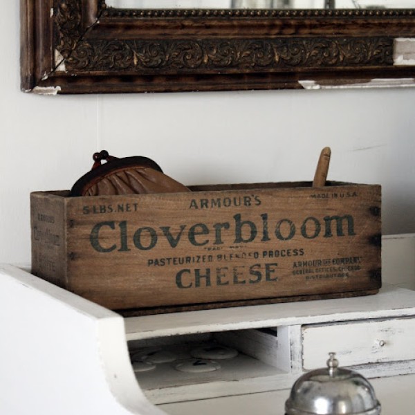 复古奶酪盒厂家-JUNJI复古奶酪木箱蓝色图形