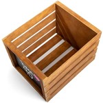 CD Display Rack Factory - Home Decor Slatted Storage Box Chalkboard Vinyl Crate