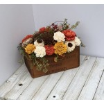 木种植箱厂家-JUNJI烧木布置草药盒家居装饰花架