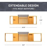 Bamboo Bath Tray Factory - JUNJI Expandable Rectangle Organizer Adjustable Tray