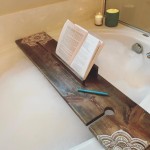 Handmade Bathtub Tray Supplier - JUNJI Customizable Wood Bathtub Caddy with Book Holder