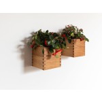 Square Plant Pot Manufacturer - JUNJI Wooden Flower Pots Square Succulents Wall Mounted