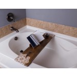 Handmade Bathtub Tray Supplier - JUNJI Customizable Wood Bathtub Caddy with Book Holder