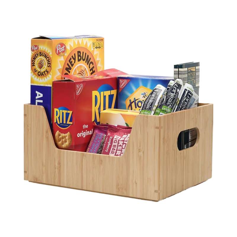 Wooden Basket Factory - JUNJI Vegetable Potato Storage Large-capacity Bamboo Box Stackable