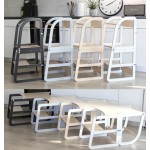 可变厨房塔厂家-3合1厨房助手塔可折叠蒙特梭利