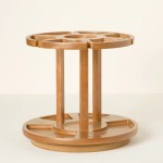 酒架厂家-JUNJI个性化木酒奶酪杯架旋转