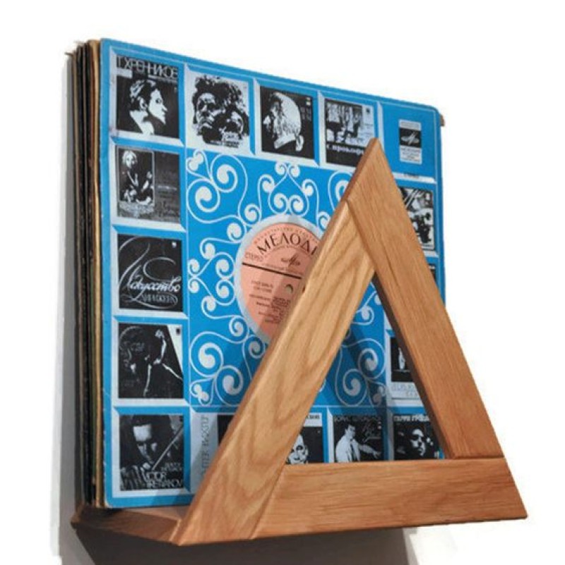 Vinyl Record Stand Factory - JUNJI Rustic Wooden LP Vinyl Record Wall Mounted Stand