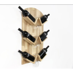 Wooden Wine Storage Supplier - JUNJI Rustic Wine Holder Wall Mounted Rack Lover Gift