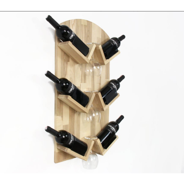 Wooden Wine Storage Supplier - JUNJI Rustic Wine Holder Wall Mounted Rack Lover Gift