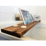 Wooden Bath Caddy Factory - JUNJI Reclaimed Solid Wood Bath Shelf Wine Tablet Holder