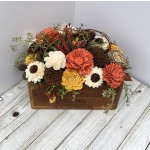 木种植箱厂家-JUNJI烧木布置草药盒家居装饰花架