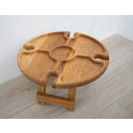 Folding Table Manufacturer - JUNJI Portable Folding Wine Picnic Table Outdoor Wood Platter