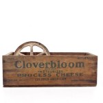 复古奶酪盒厂家-JUNJI复古奶酪木箱蓝色图形